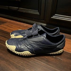 Puma, Navy, Leather, size US 9 men’s.